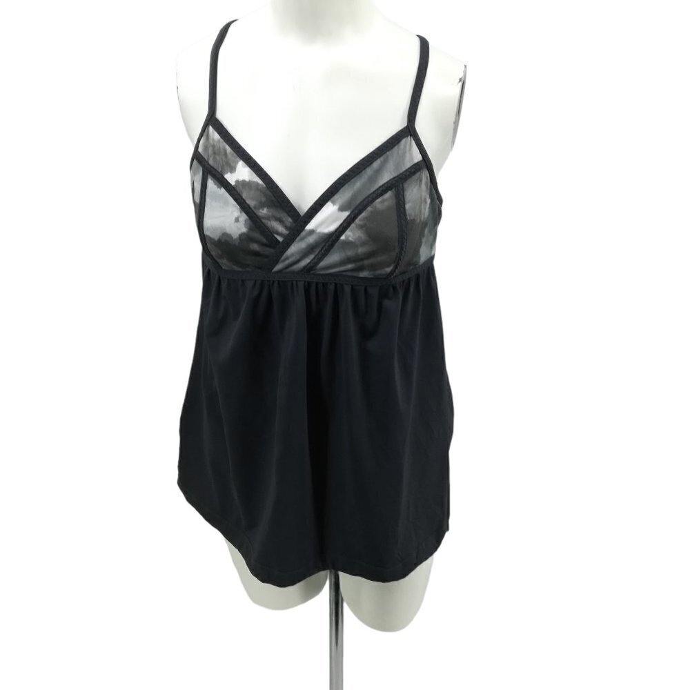 Lululemon Gray Cross Strap Adjustable Surplice Tank Top Size 10 Workout Yoga